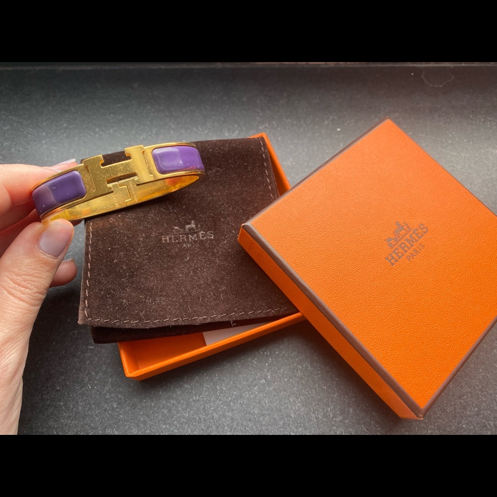 Hermes Clic Clac Bracelet- Purple